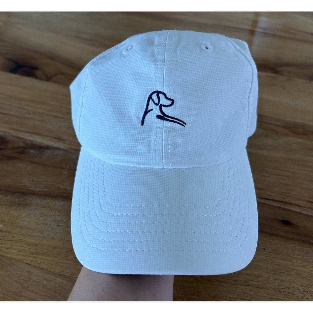 Rhoback Crave Adjustable Performance Cap White Golf Hat Clean